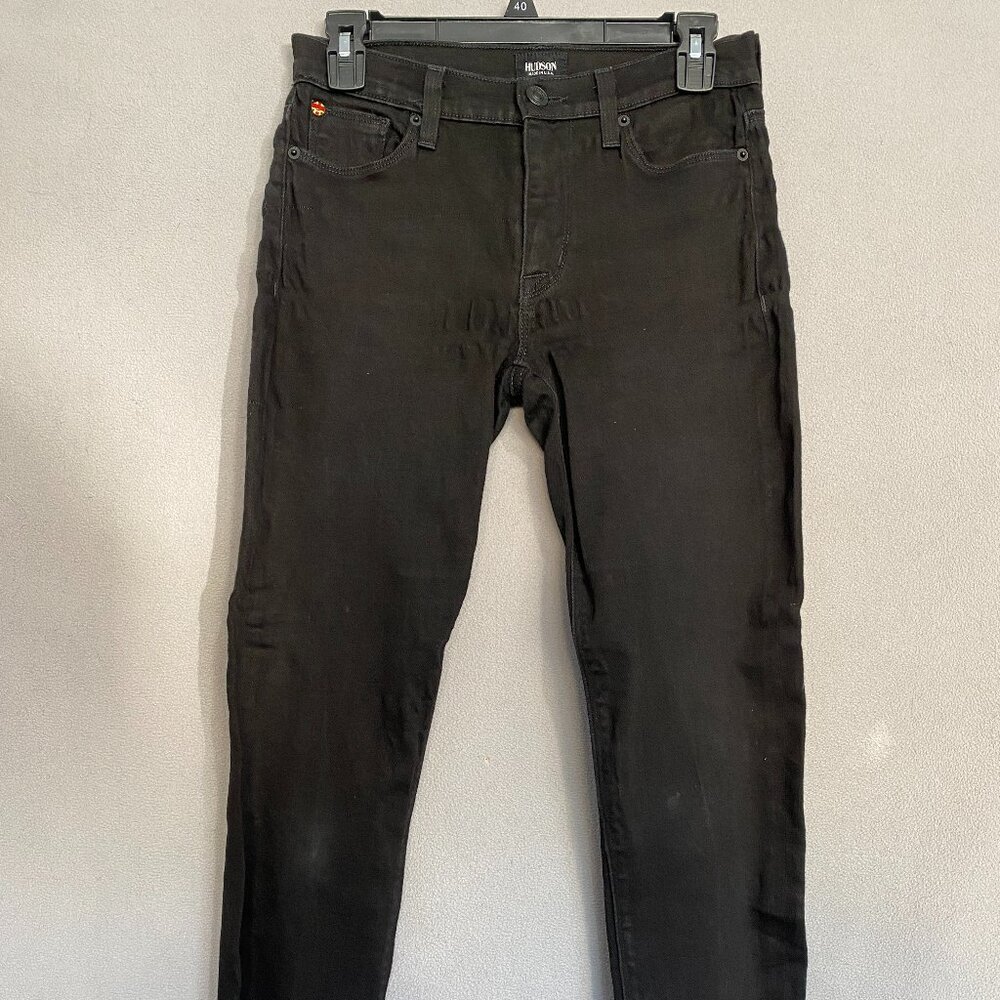 Hudson Black Skinny Jeans Womens Size 27 Stretch Denim Made in USA Mid Rise
